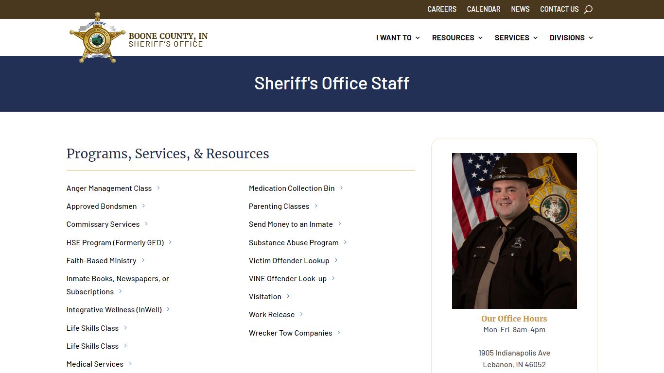 Corrections-Inmate Lookup - Boone County Sheriff, Indiana